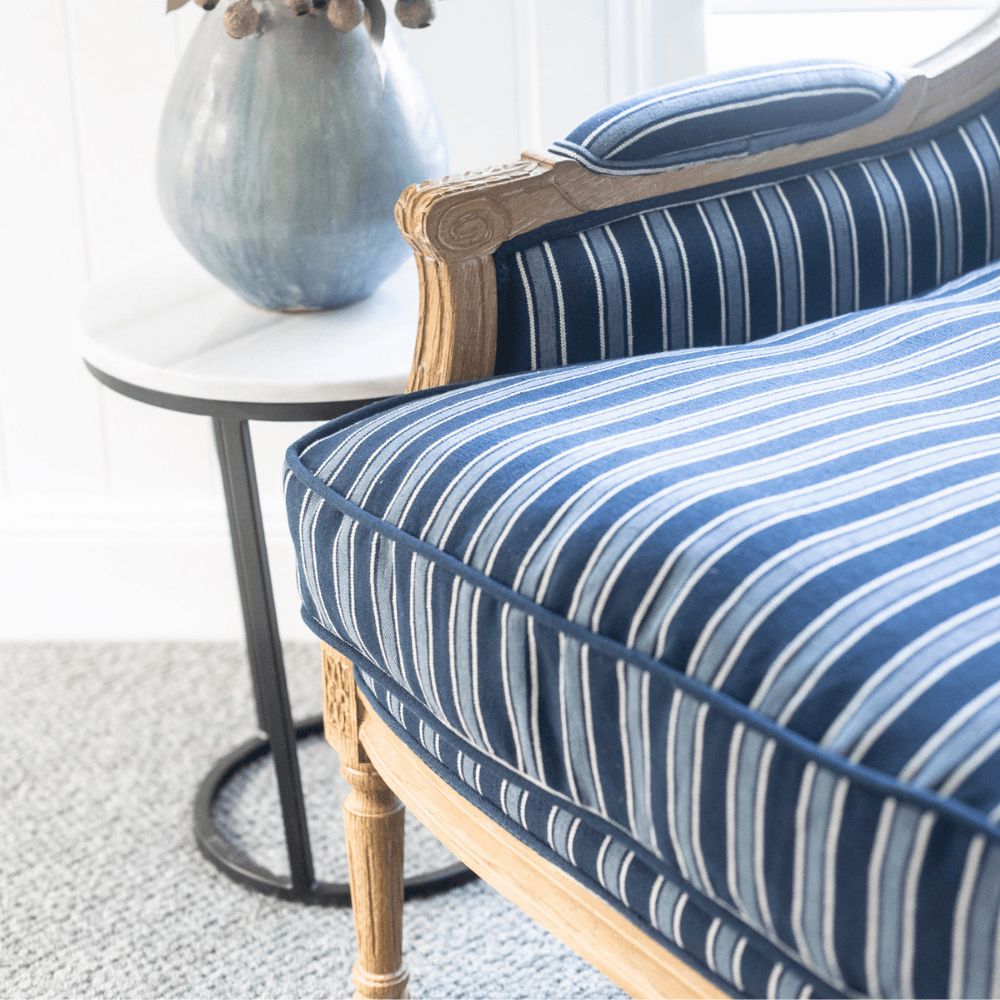 Round Marble Top Side Table - 500D Living Furniture Beachwood Designs 