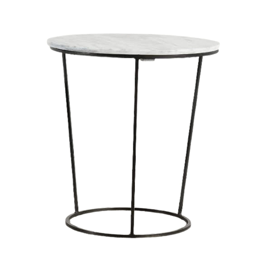 Round Marble Top Side Table - 500D Living Furniture Beachwood Designs