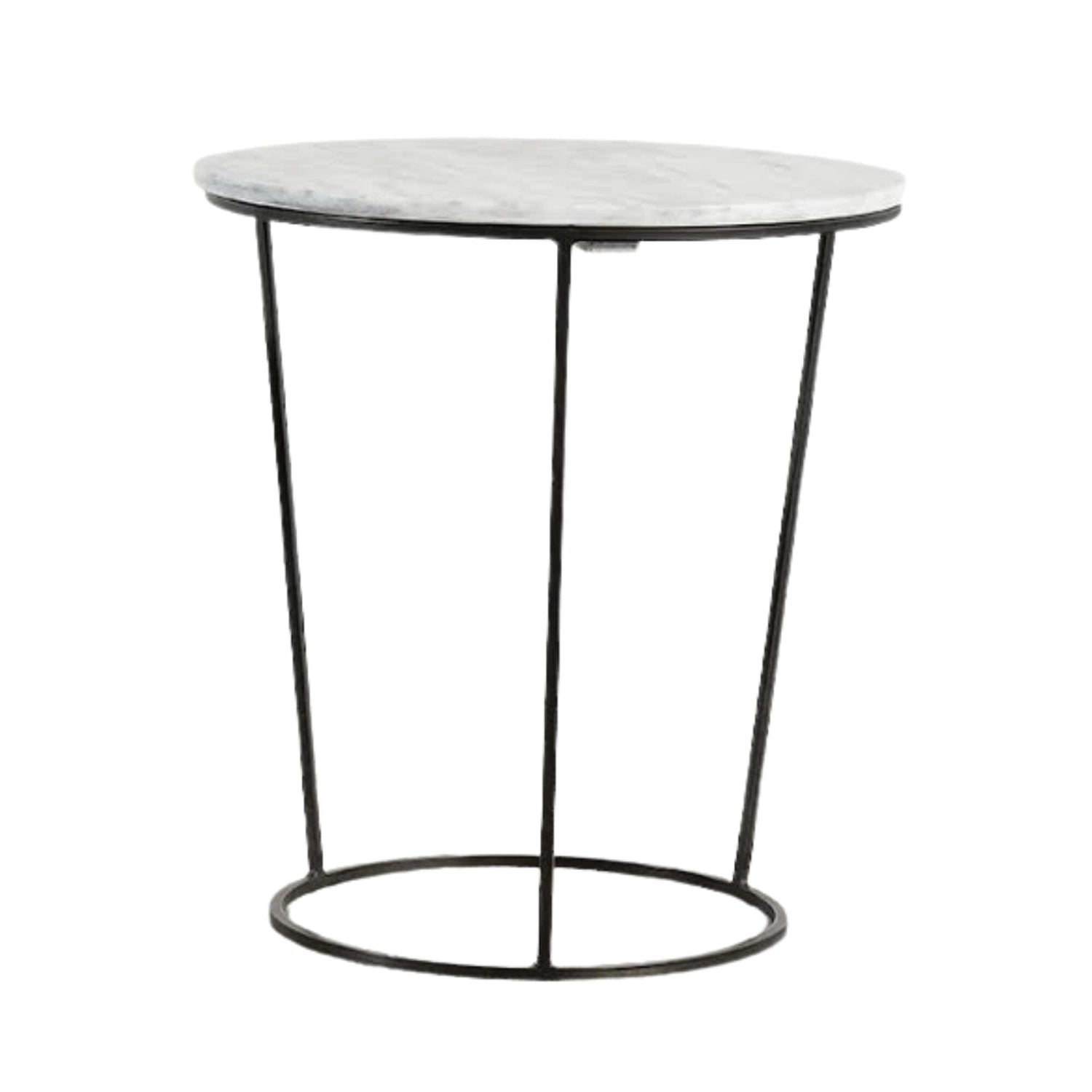 Round Marble Top Side Table - 500D Living Furniture Beachwood Designs