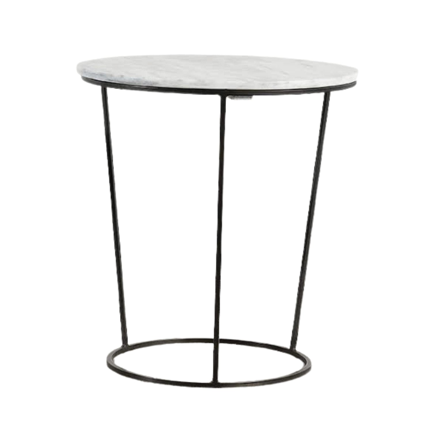 Round Marble Top Side Table - 500D Living Furniture Beachwood Designs 