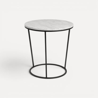 Round Marble Top Side Table - D400mm Living Furniture Beachwood Designs 
