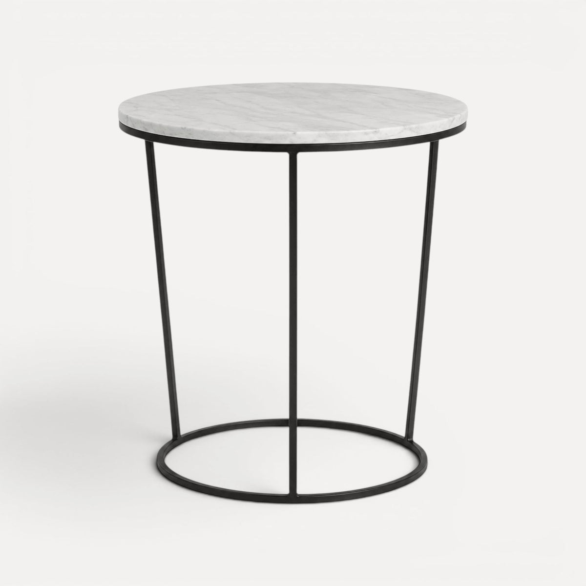 Round Marble Top Side Table - D500mm Living Furniture Beachwood Designs 