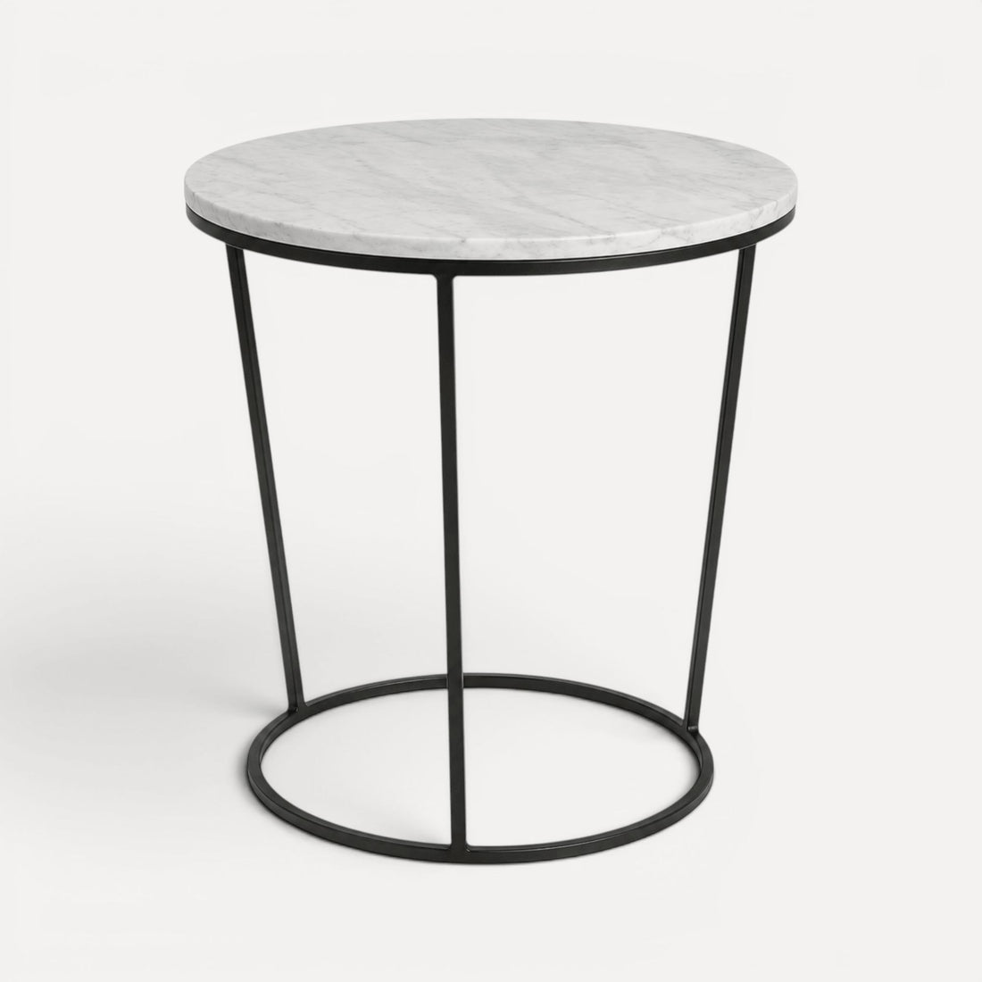 Round Marble Top Side Table - D500mm Living Furniture Beachwood Designs 