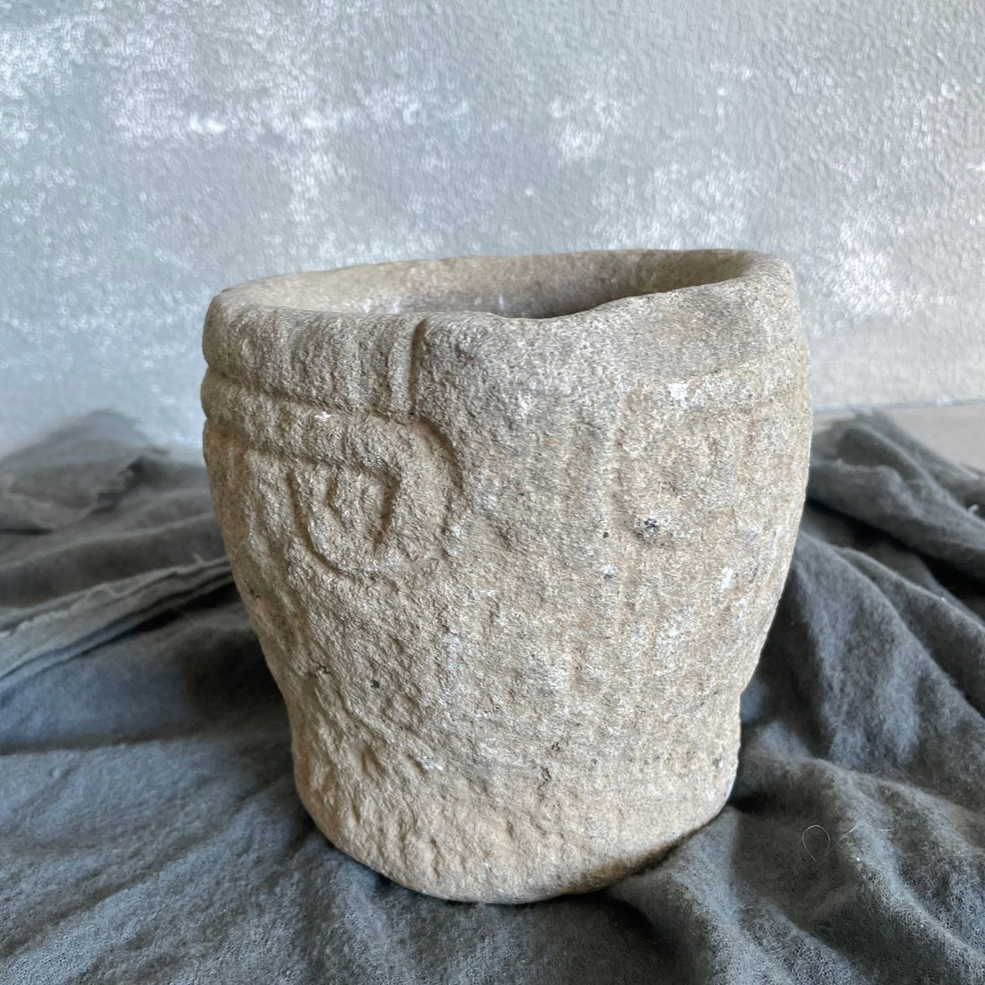 Round Stone Pot Homewares Beachwood Designs