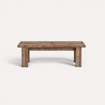 Rustic Outdoor Timber Bench Seat L1100mm Outdoor Furniture Beachwood Designs Outdoor Fence Paling Natural Oiled (OD-FT-1) 