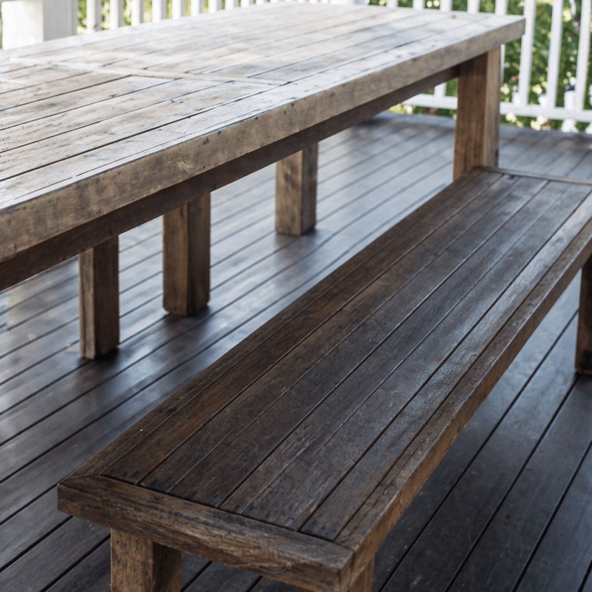 Rustic Outdoor Timber Setting L1800mm Outdoor Furniture Beachwood Designs 
