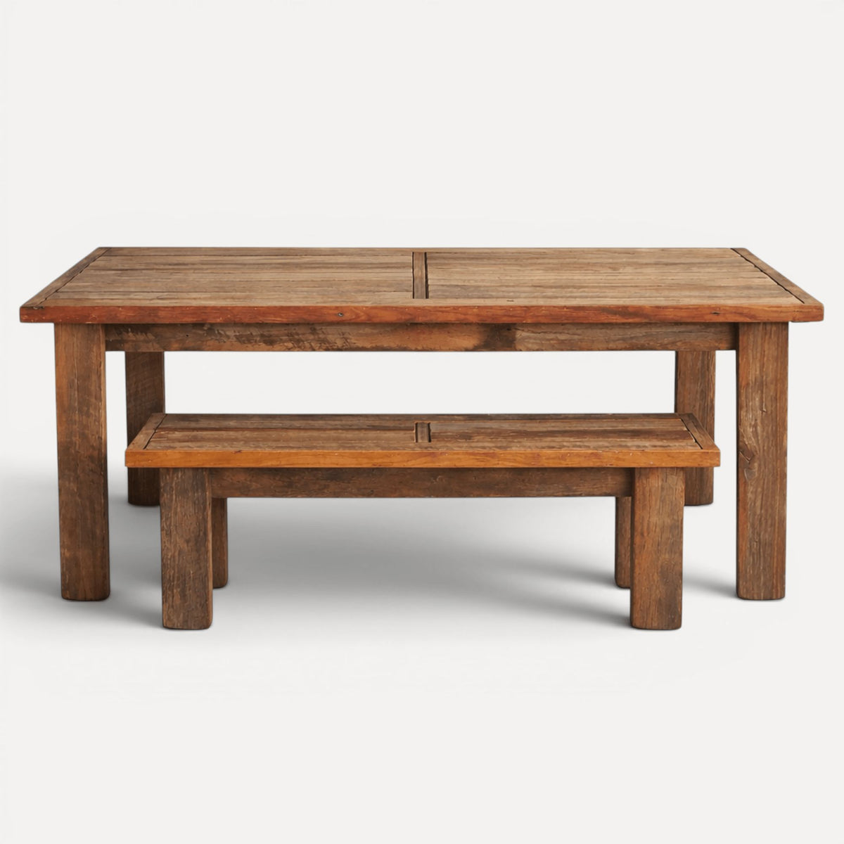 Rustic Outdoor Timber Setting L1800mm Outdoor Furniture Beachwood Designs Outdoor Fence Paling Natural Oiled (OD-FT-1) 