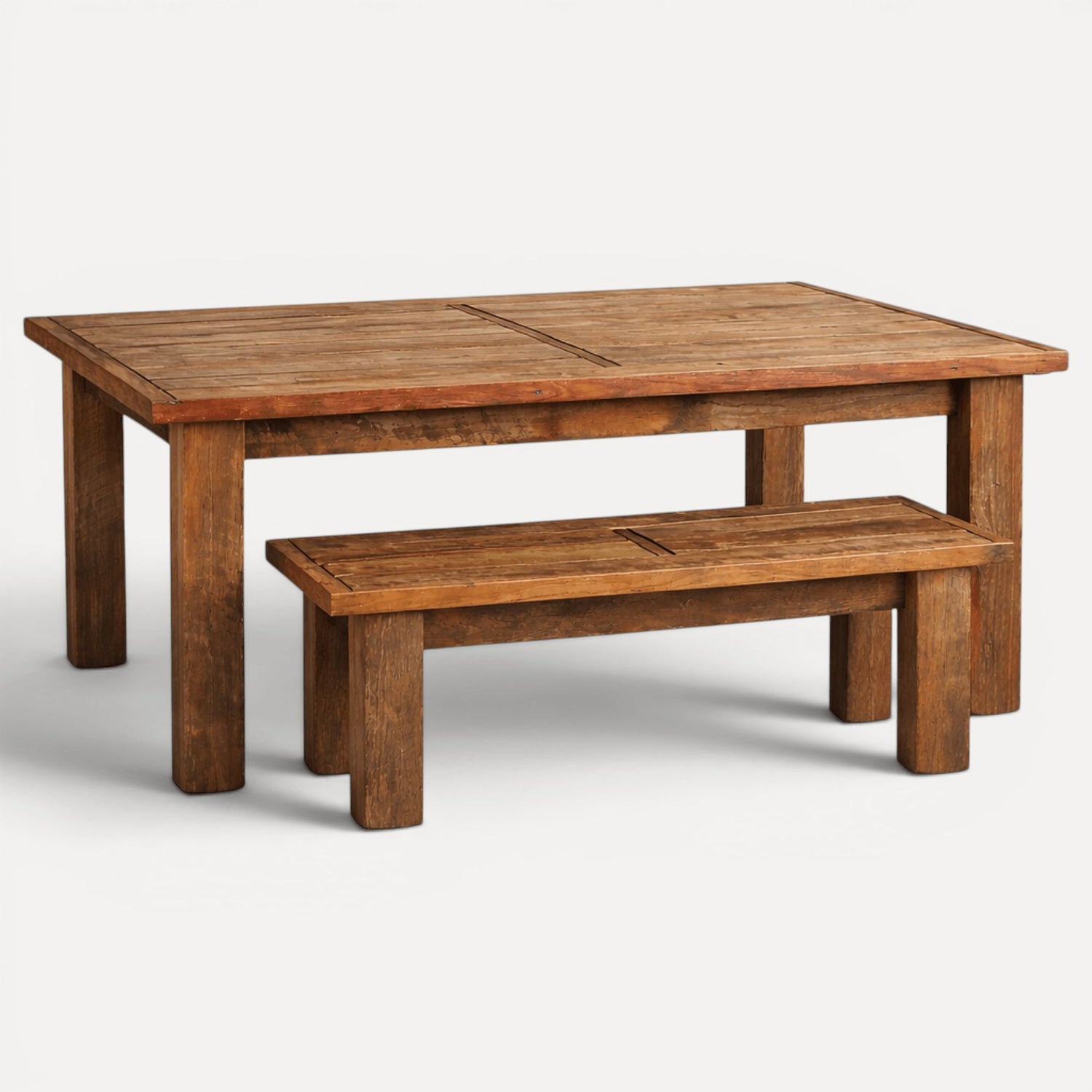 Rustic Outdoor Timber Setting L1800mm Outdoor Furniture Beachwood Designs Outdoor Fence Paling Natural Oiled (OD-FT-1) 