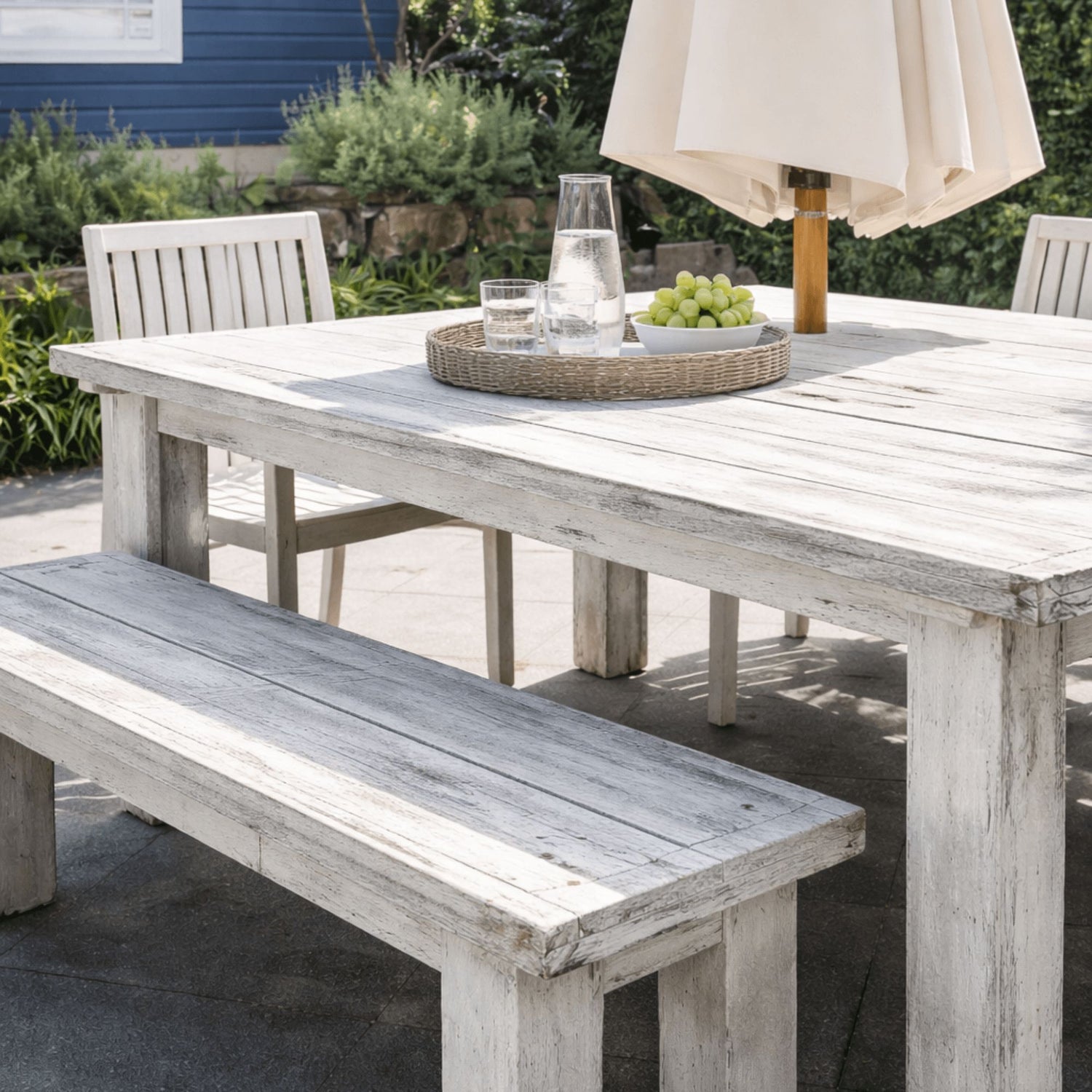 Rustic Outdoor Timber Setting L2100mm Outdoor Furniture Beachwood Designs 