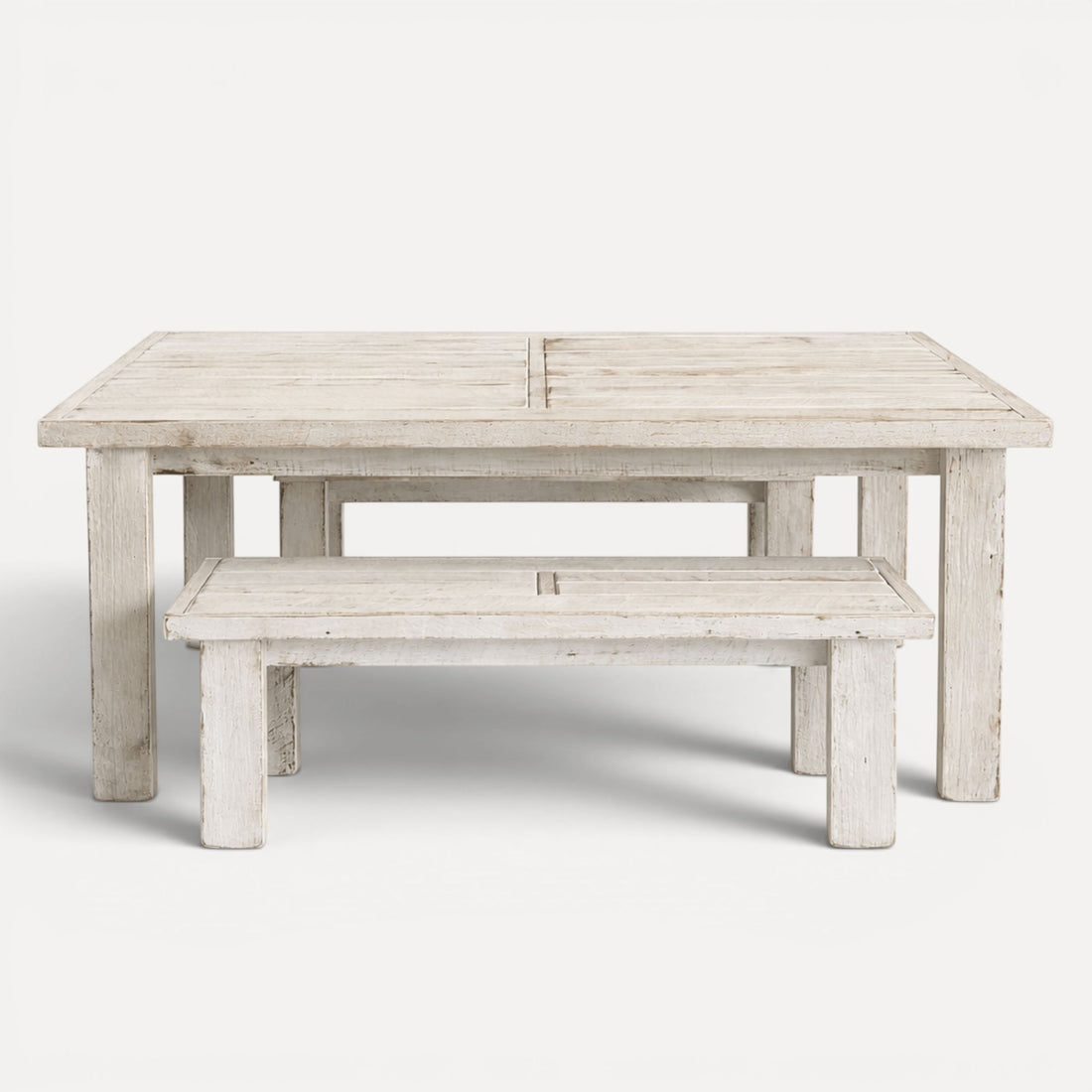 Rustic Outdoor Timber Setting L2100mm - Whitewash Outdoor Furniture Beachwood Designs Outdoor Fence Paling Whitewash (OD-FT-2) 