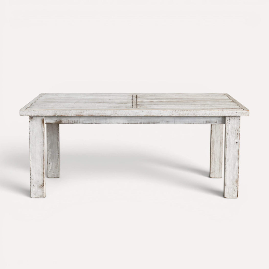 Rustic Outdoor Timber Table L1800mm - Whitewash Outdoor Furniture Beachwood Designs Outdoor Fence Paling Whitewash (OD-FT-2)
