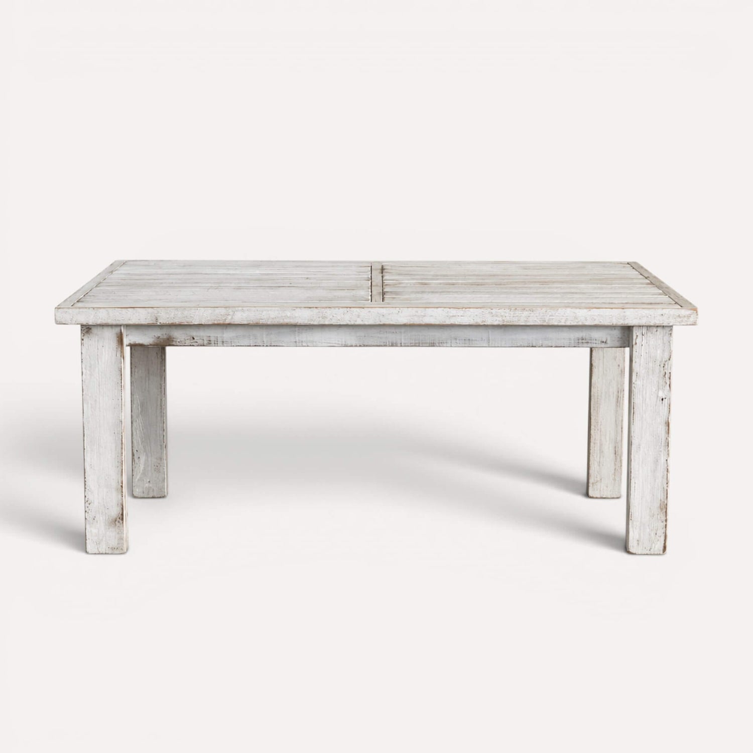Rustic Outdoor Timber Table L2100mm Outdoor Furniture Beachwood Designs Outdoor Fence Paling Whitewash (OD-FT-2) 