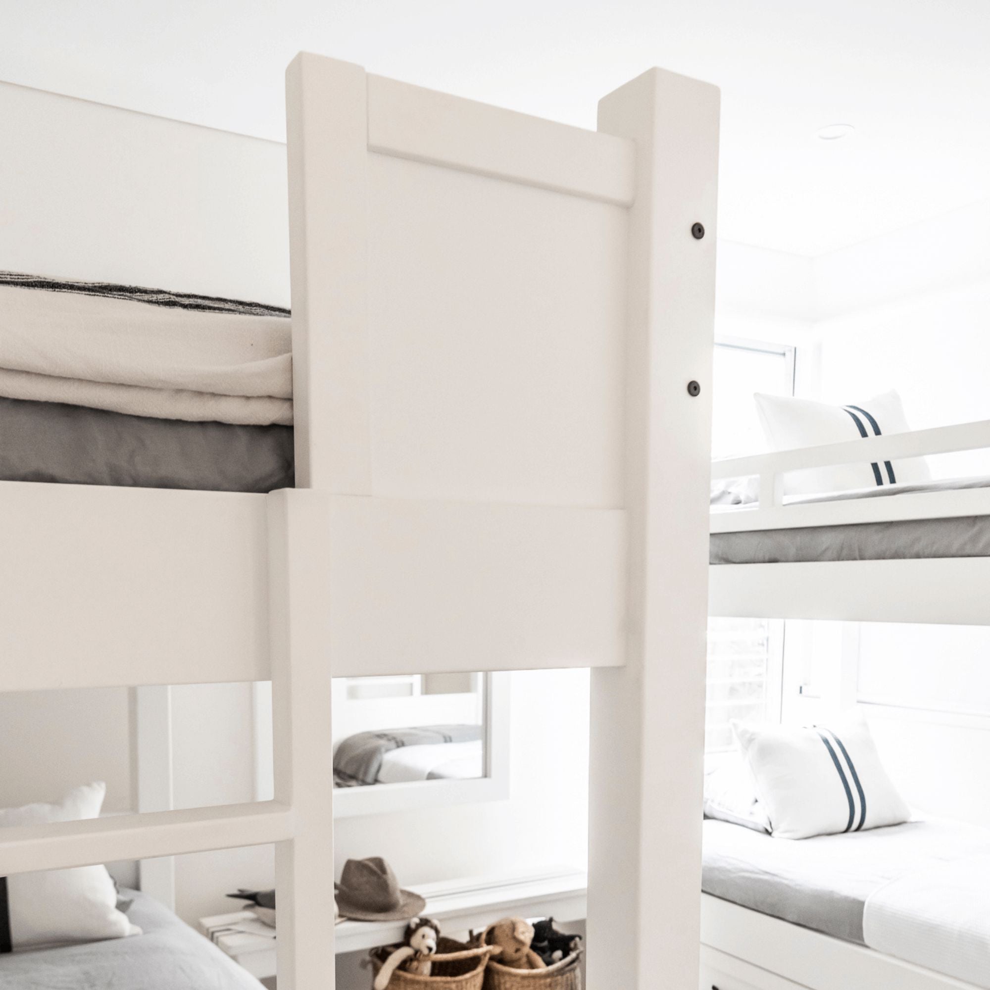 Single Bunk Beds - Fixed Ladder Bedroom Furniture Beachwood Designs 