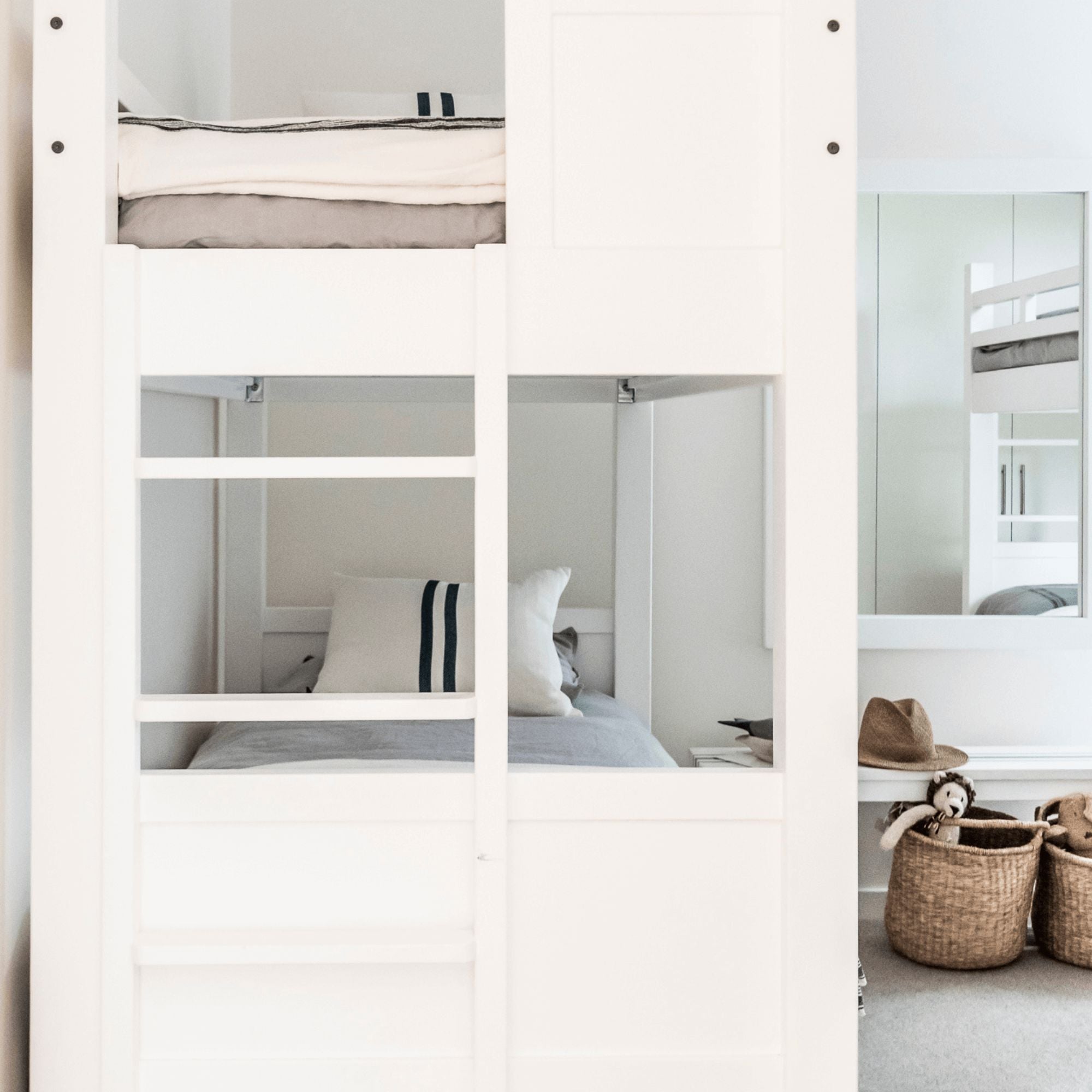 Single Bunk Beds - Fixed Ladder Bedroom Furniture Beachwood Designs 