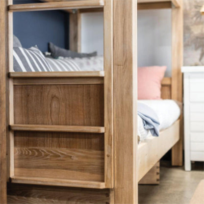 Single Bunk Beds - Fixed Ladder Bedroom Furniture Beachwood Designs 