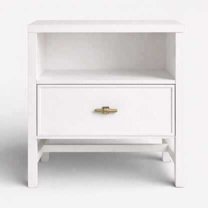 Sorrento Bedside L600mm Bedroom Furniture Beachwood Designs Hand painted White 
