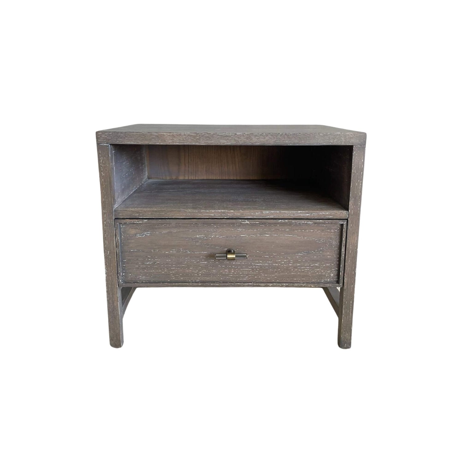 Sorrento Bedside L600mm Bedroom Furniture Beachwood Designs Smoked Grey 