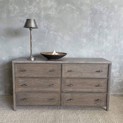 Sorrento Chest of Drawers L1600mm - Smoked Grey Bedroom Furniture Beachwood Designs
