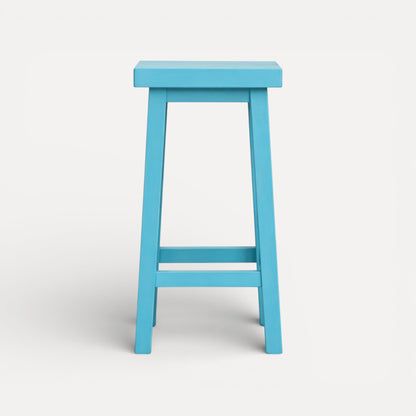 Square Bar Stool - Distant Blue Dining Furniture Beachwood Designs 