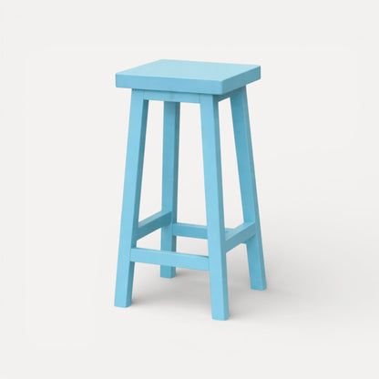 Square Bar Stool - Distant Blue Dining Furniture Beachwood Designs 
