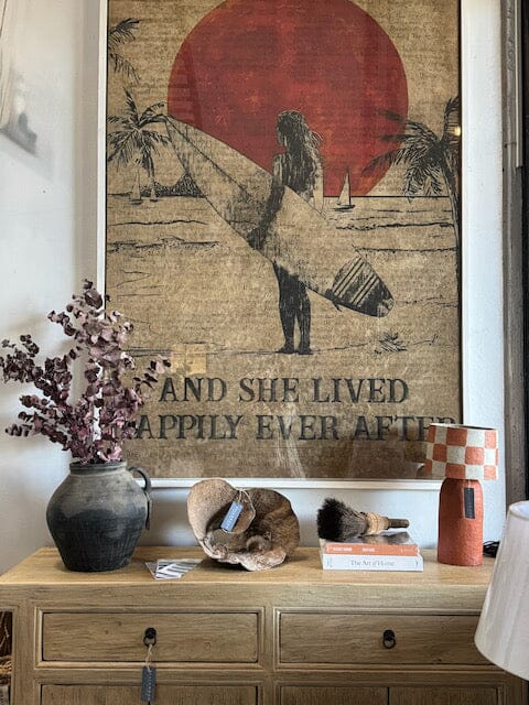 Surfer Girl (Small) - Framed Beachwood Designs 