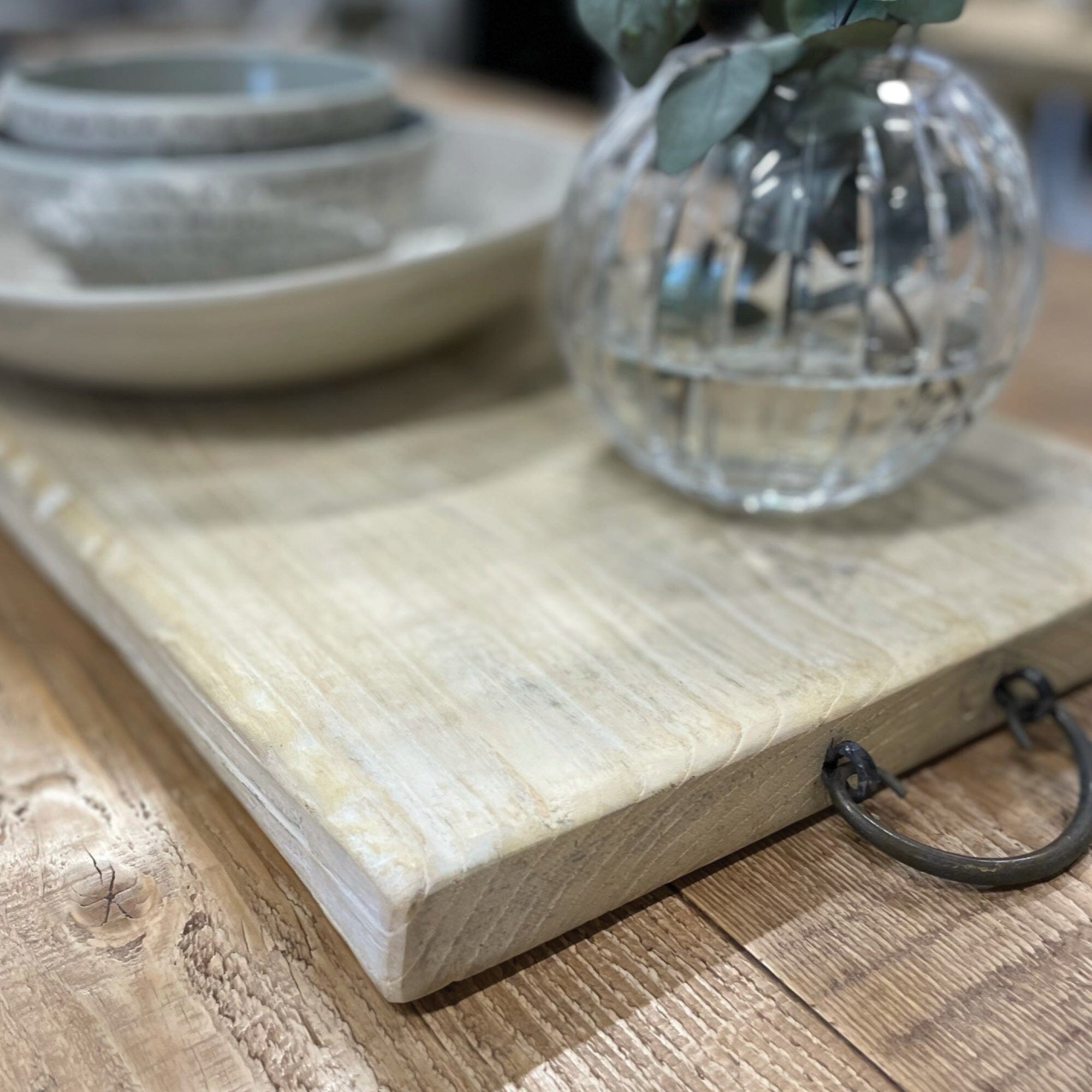 Timber Rectangle Tray with Handles Homewares Beachwood Designs 