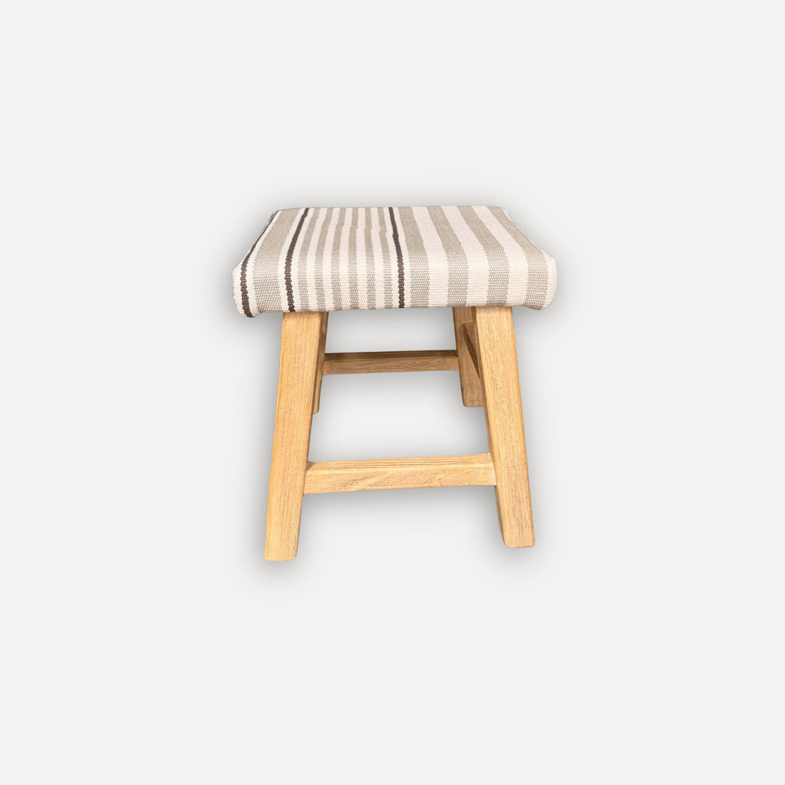 Upholstered Elm Stool - Limited Edition - Cool Stripes Dining Furniture Beachwood Designs
