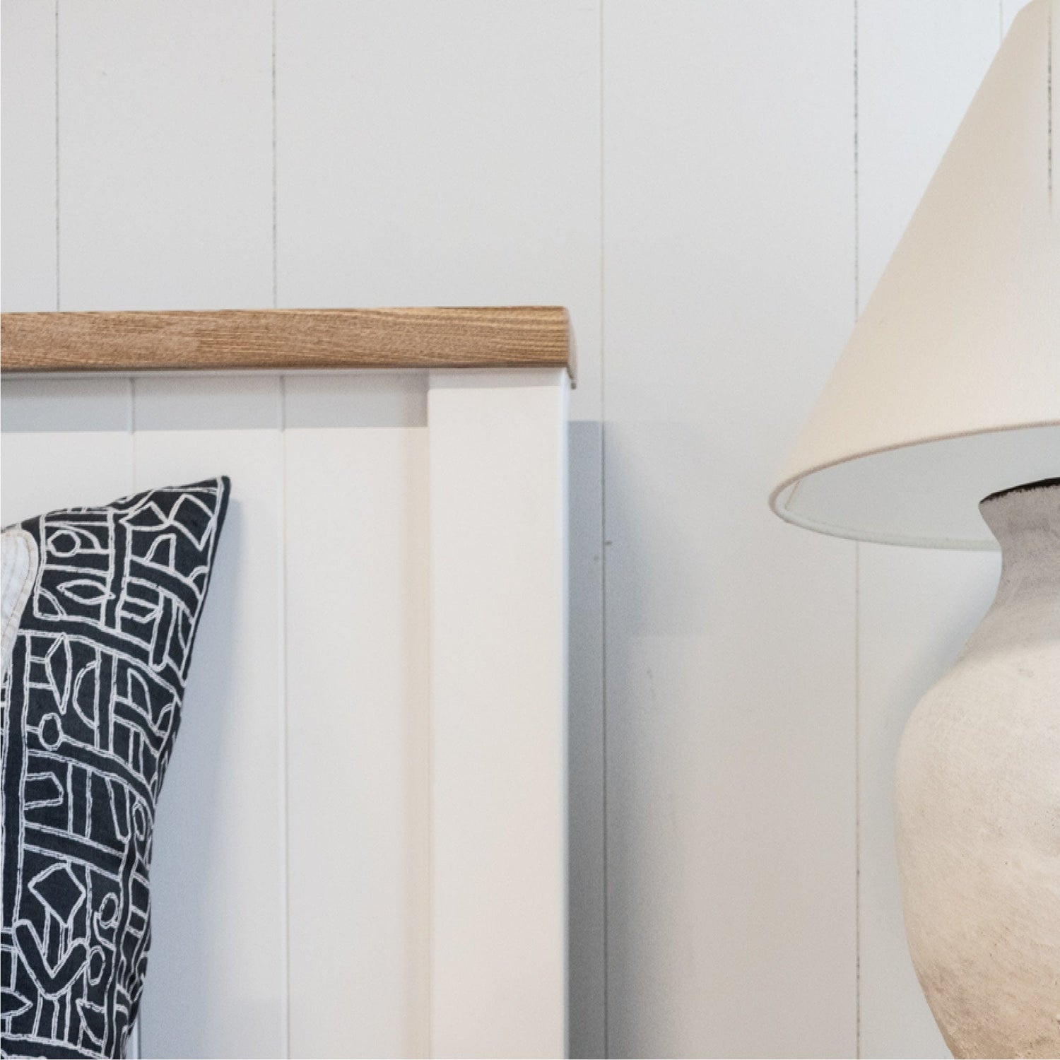 V-Groove Bed - King Single Bedroom Furniture Beachwood Designs White &amp; Limed Ash