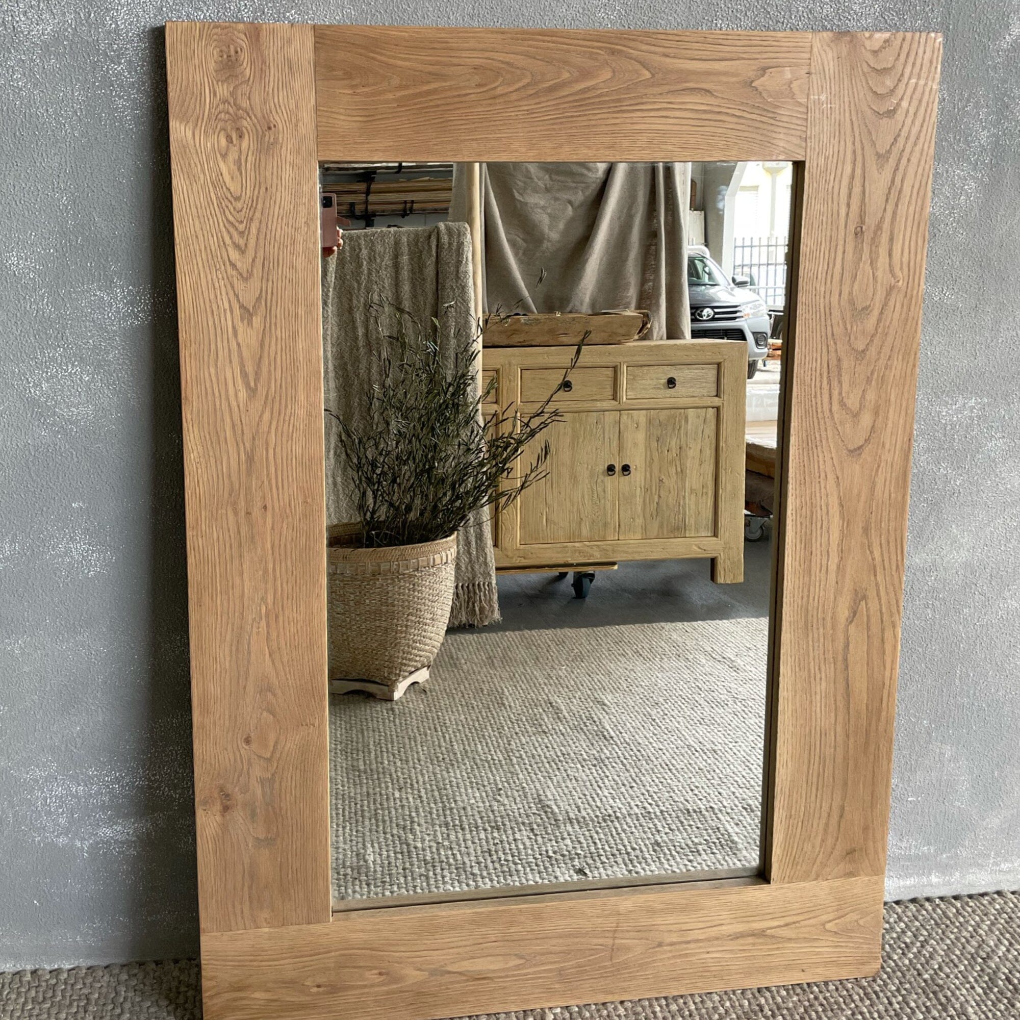 Weathered Oak Mirror - 1500H x 1000W Homewares Beachwood Designs 