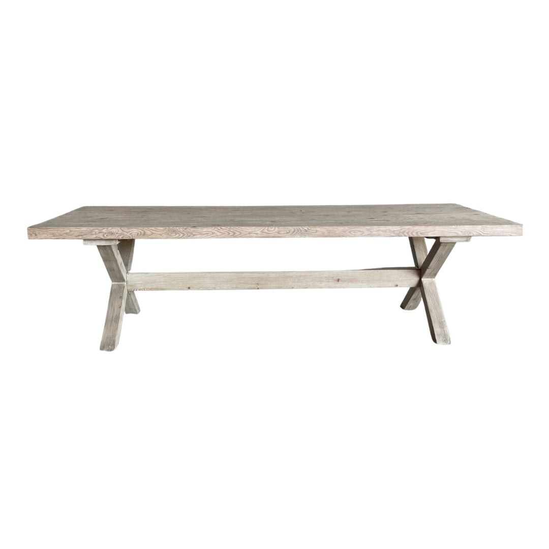 X-Base Reclaimed Pine Dining Table Dining Furniture Beachwood Designs 