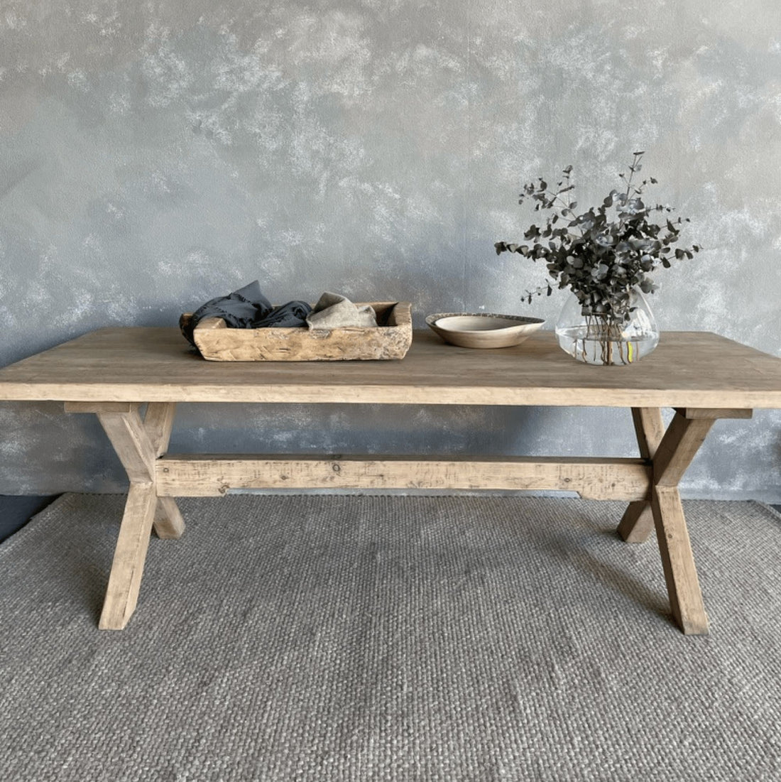 X-Base Reclaimed Pine Dining Table Dining Furniture Beachwood Designs
