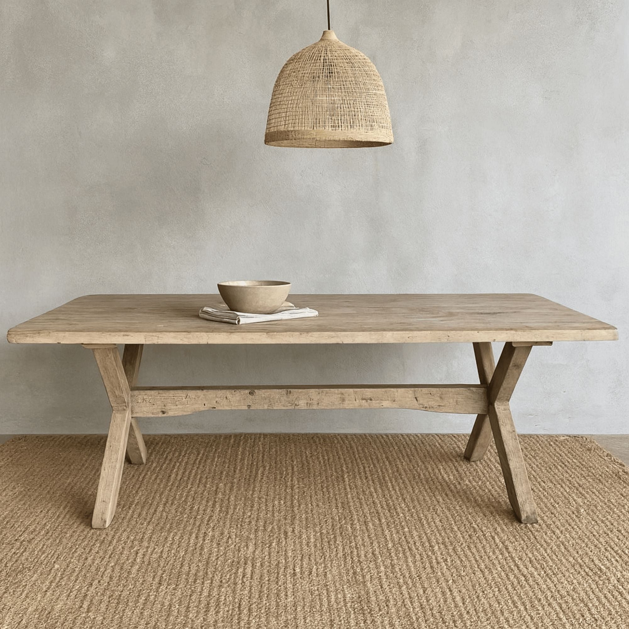 X-Base Reclaimed Pine Dining Table Dining Furniture Beachwood Designs Natural 